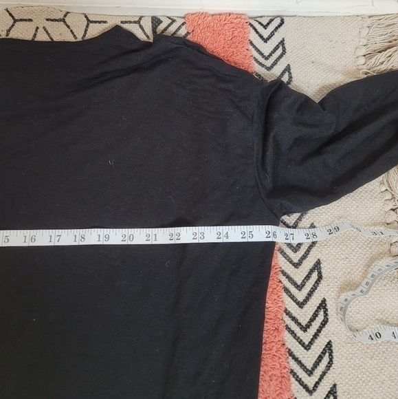 EILEEN FISHER BLACK LONG SLEEVE TUNIC BLOUSE, SZ LARGE/EXTRA LARGE - Picture 8 of 10